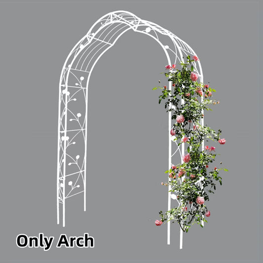 Tcbosik Metal Garden Arch for Climbing Plants, Wedding & Event Decoration, Assemble Freely 8 Styles Archway for Wedding Party Events, Cream White