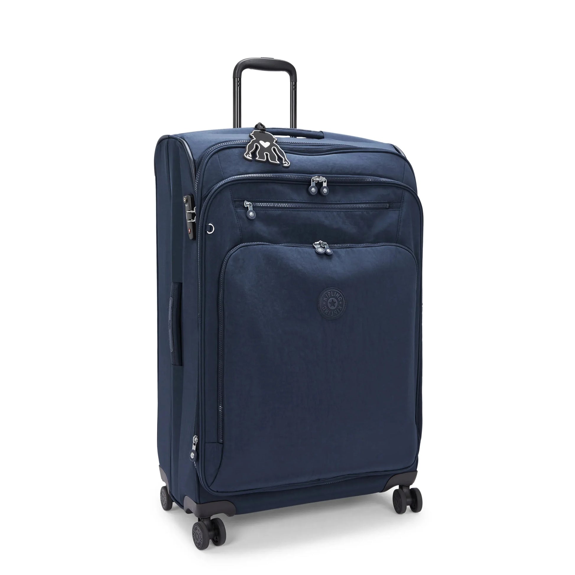 Kipling New Youri Spin Large 4 Wheeled Rolling Luggage Black Noir