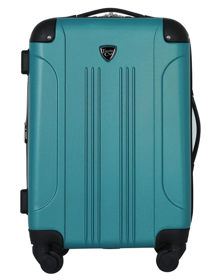 Travelers Club Chicago 20" Hardside Expandable Rolling Carry-on Luggage, Teal