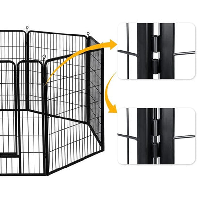 Topeakmart Decorative Garden Fence Rustproof Folding Fencing Landscape Patio Flower Bed Animal Barrier Border Black (40in x 43ft)