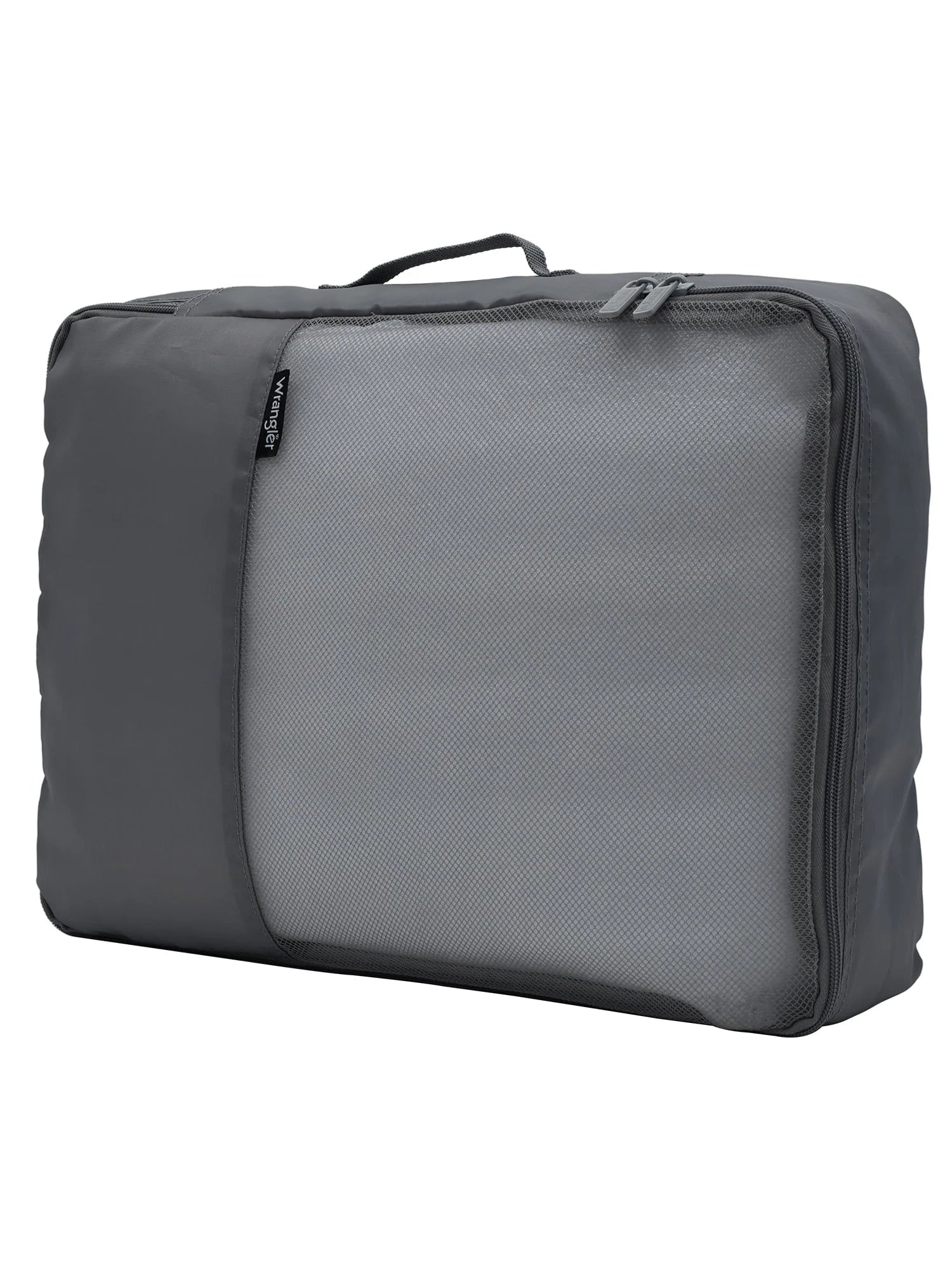 Wrangler 4 pc. ABS Spinner Luggage Set with 20" & 25" Suitcases and Packing Cubes, Sharkskin