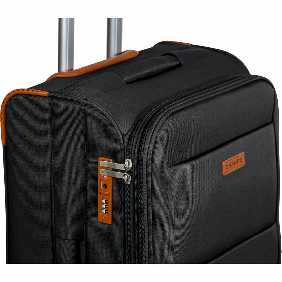 CHAMPS Classic Collection, 3-piece Softside Luggage set, Black