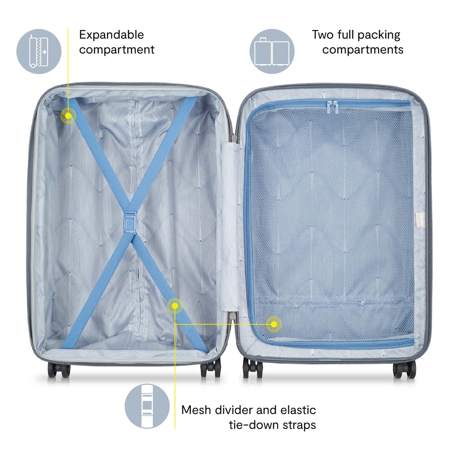 DELSEY PARIS Comete 3.0 28" Hardside Spinner Checked Luggage, Lavender
