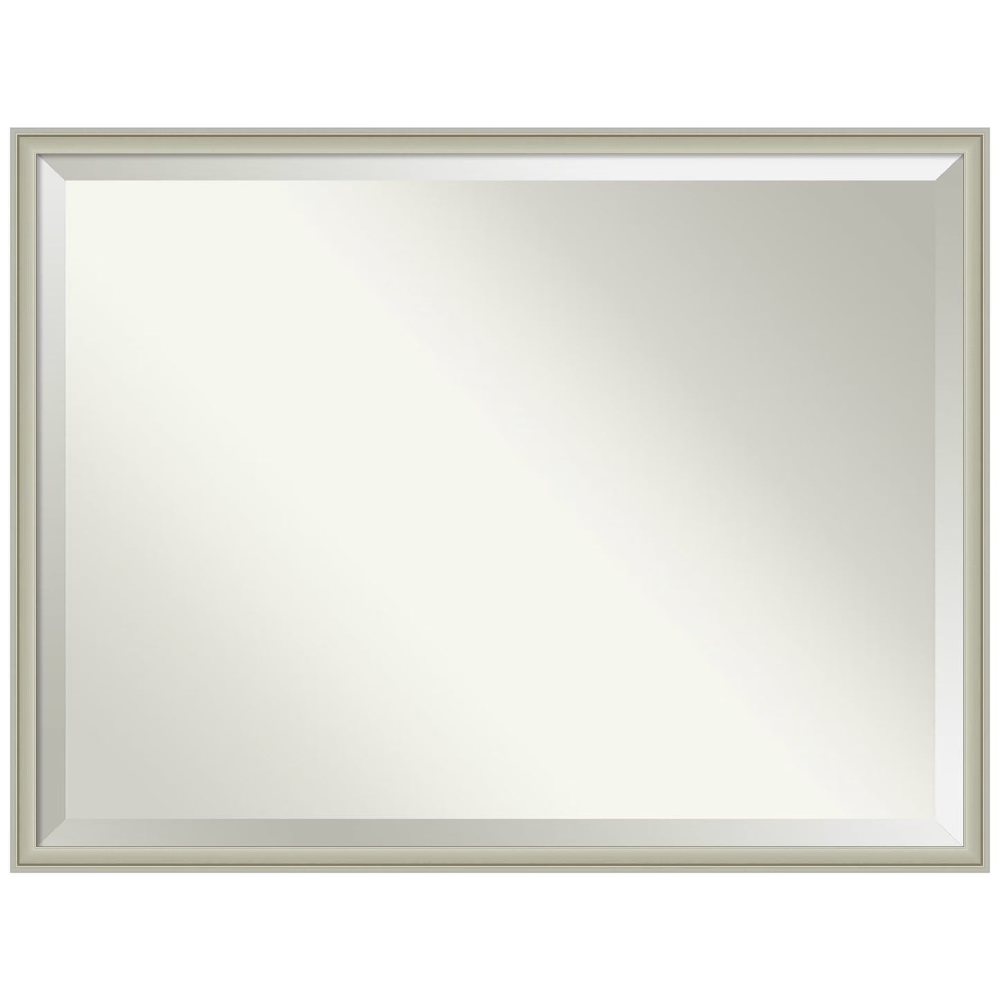 Amanti Art Florence Silver Beveled Wall Mirror 31.75 x 41.75 in.