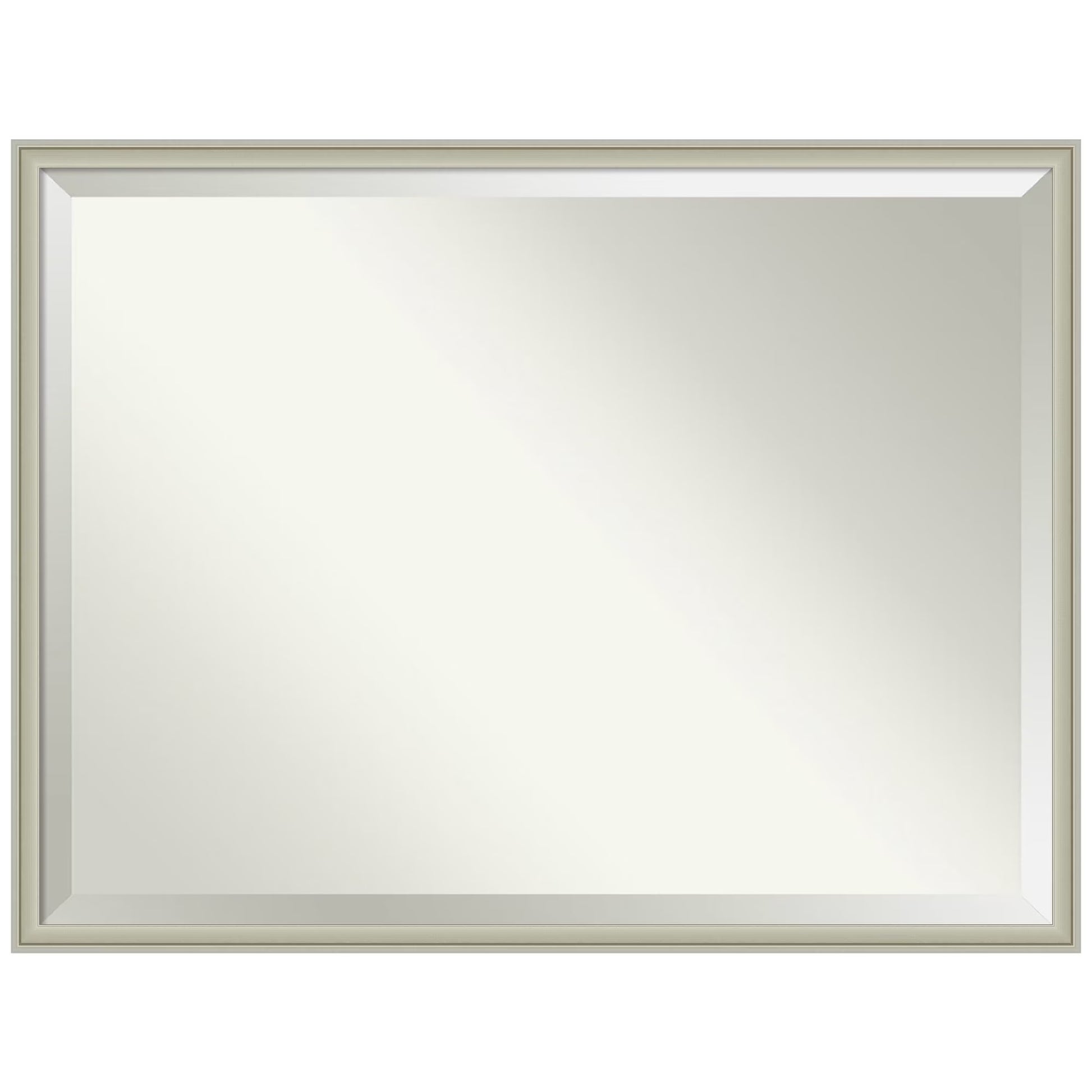 Amanti Art Florence Silver Beveled Wall Mirror 31.75 x 41.75 in.