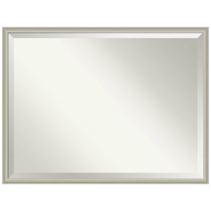 Amanti Art Florence Silver Beveled Wall Mirror 31.75 x 41.75 in.
