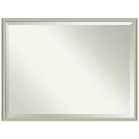 Amanti Art Florence Silver Beveled Wall Mirror 31.75 x 41.75 in.