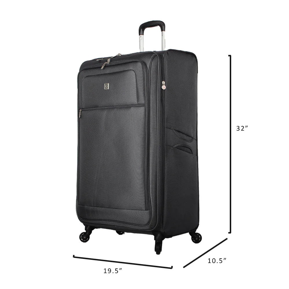 Protege, Arendale Soft Side 32°?Jumbo Expandable Checked Luggage, Charcoal