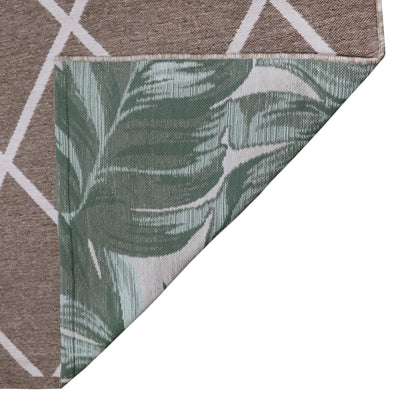 Better Homes & Gardens Palm Leave Reversible Rug, Green/White, 7' x 10'
