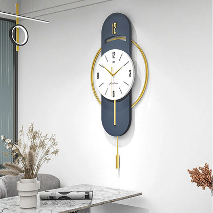 Wall Clock, Wall Clocks for Living Room, Modern Decorative Pendulum Wall Clock, Without Tick Noises, Modern Minimalist Pendulum Clock for Bedroom Office Kitchen