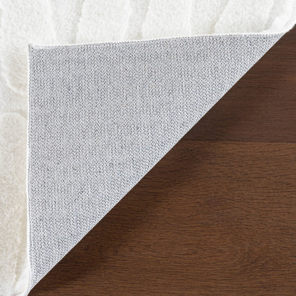 nuLOOM Tavina Solid Cloud Washable Area Rug, 5' x 8', Tavina Off-white