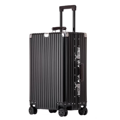 All Aluminum Magnesium Carry on Luggage Airline Approved, Hardside Carry on Suitcase with TSA Lock, Zipperless Luggage Checked Luggage Metal Rolling Luggage for Travel, Business