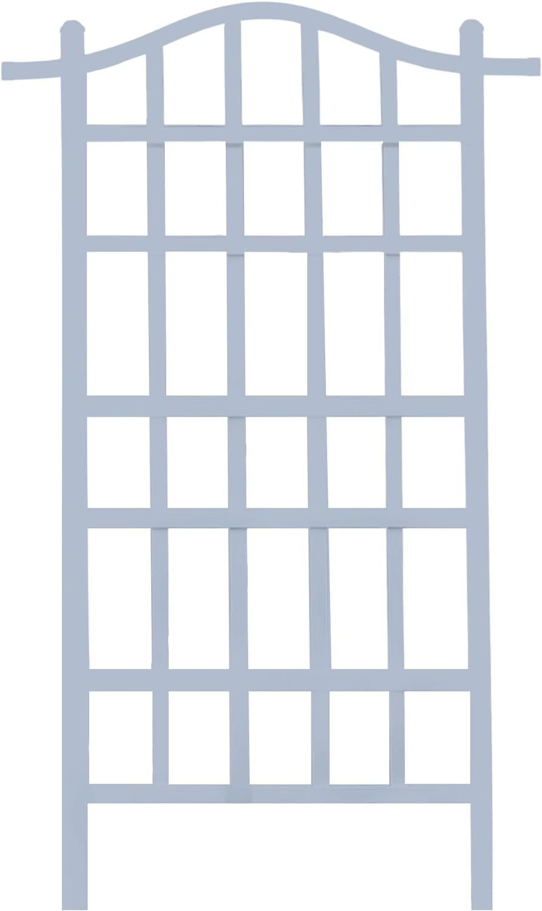 Dura-Trel Melrose 35 x 75 Inch Indoor Outdoor Garden Trellis Plant Support for Vines and Climbing Plants, Flowers, and Vegetables, White