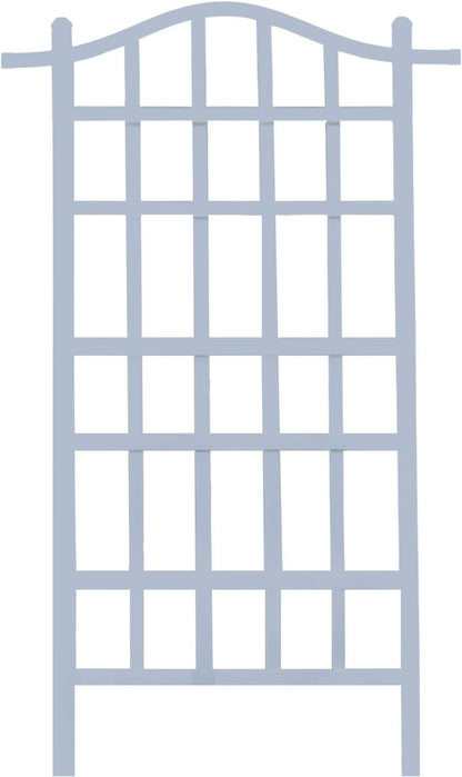 Dura-Trel Melrose 35 x 75 Inch Indoor Outdoor Garden Trellis Plant Support for Vines and Climbing Plants, Flowers, and Vegetables, White
