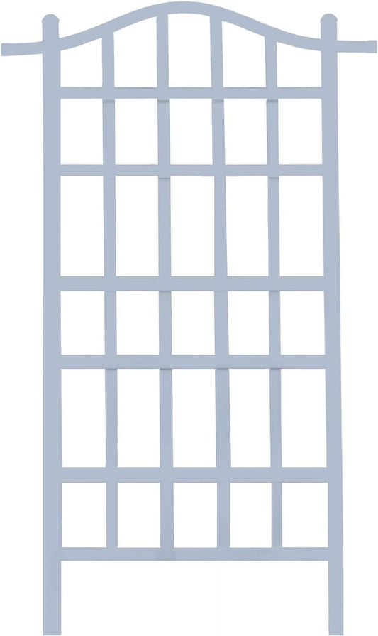 Dura-Trel Melrose 35 x 75 Inch Indoor Outdoor Garden Trellis Plant Support for Vines and Climbing Plants, Flowers, and Vegetables, White