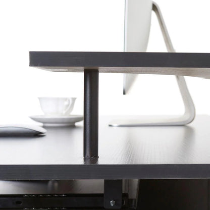 Ktaxon Black Home Office Computer PC Desk Table Work Station,Office Home Raised Monitor & Printer Shelf Furniture