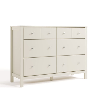 Storkcraft Horizon 6 Drawer Nursery Double Dresser, Driftwood