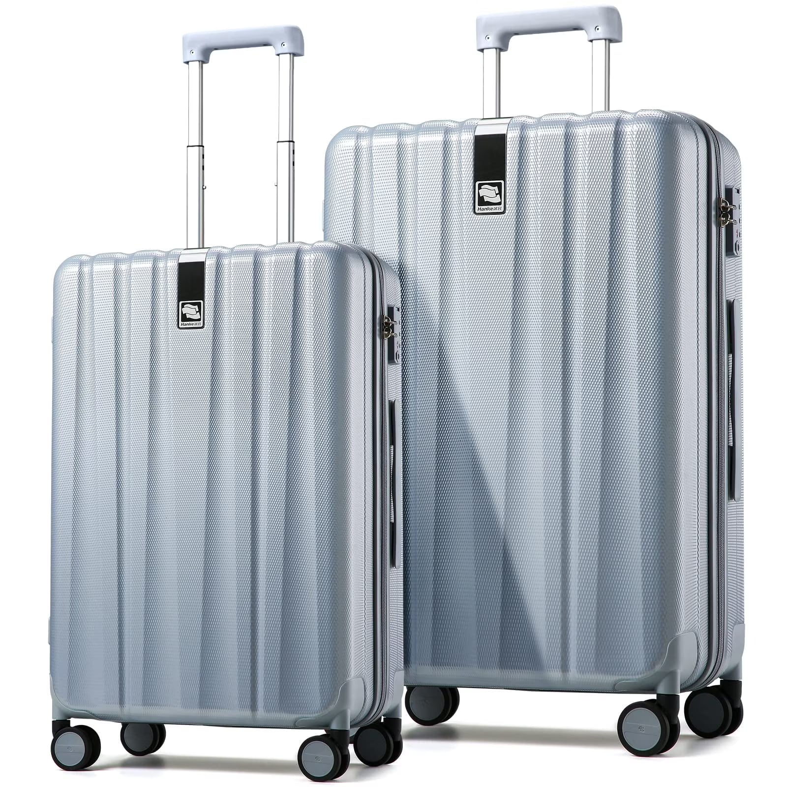 Hanke 28in Adult Hardside Checked Luggage, Ivory White