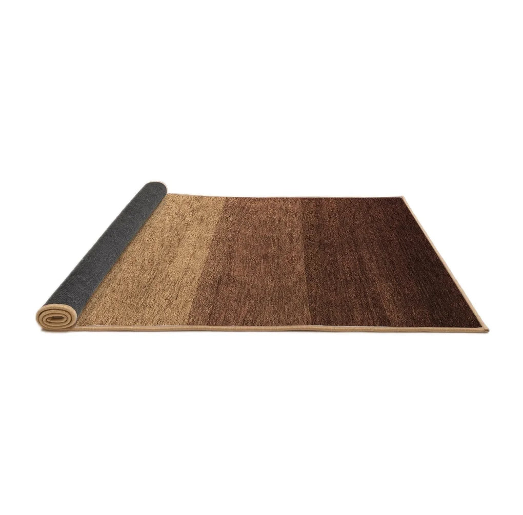 Ahgly Company Indoor Rectangle Abstract Brown Modern Area Rugs, 5' x 7'