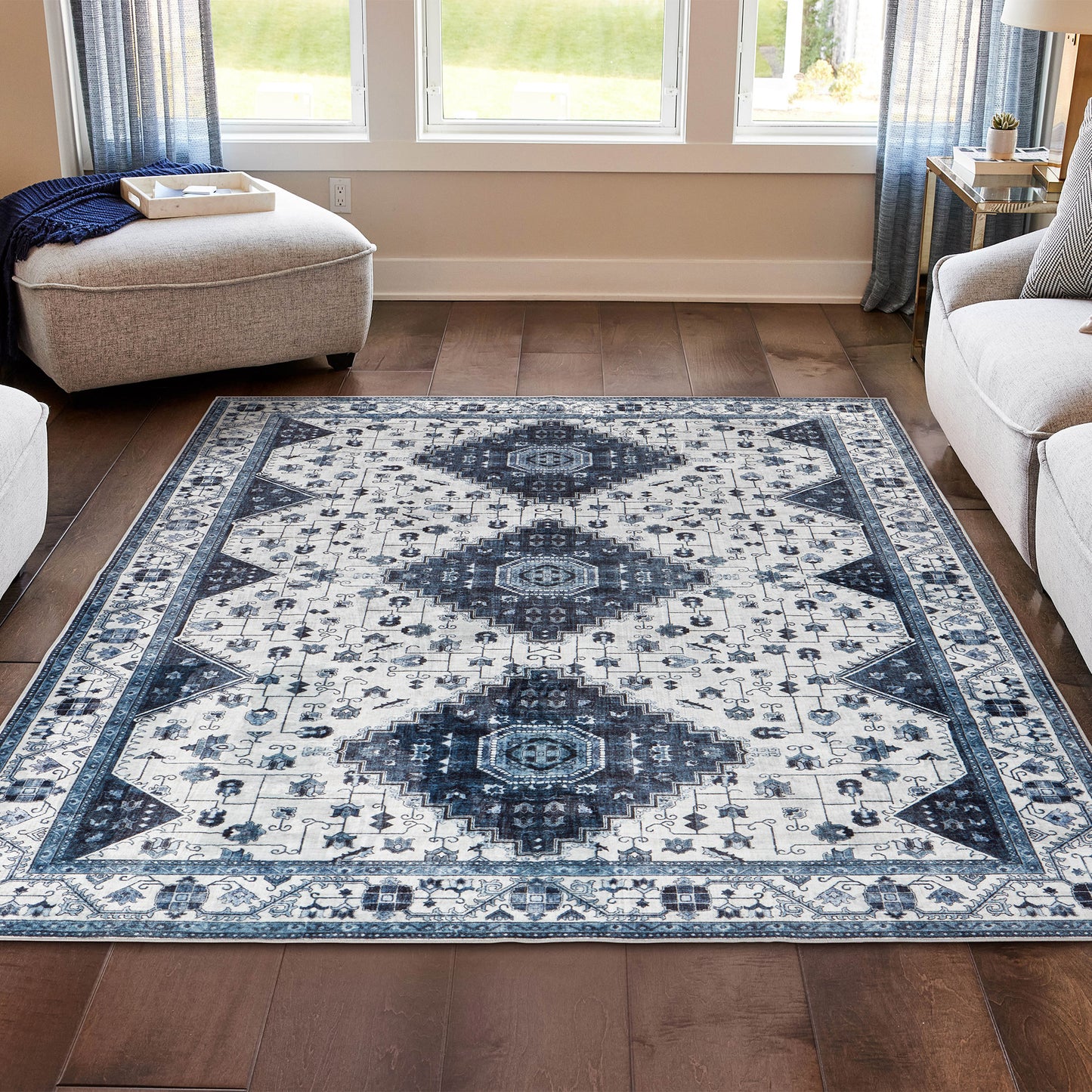 Wyatt & Ash Washable Indoor Area Rug, Cyrus 7'10' x 10'