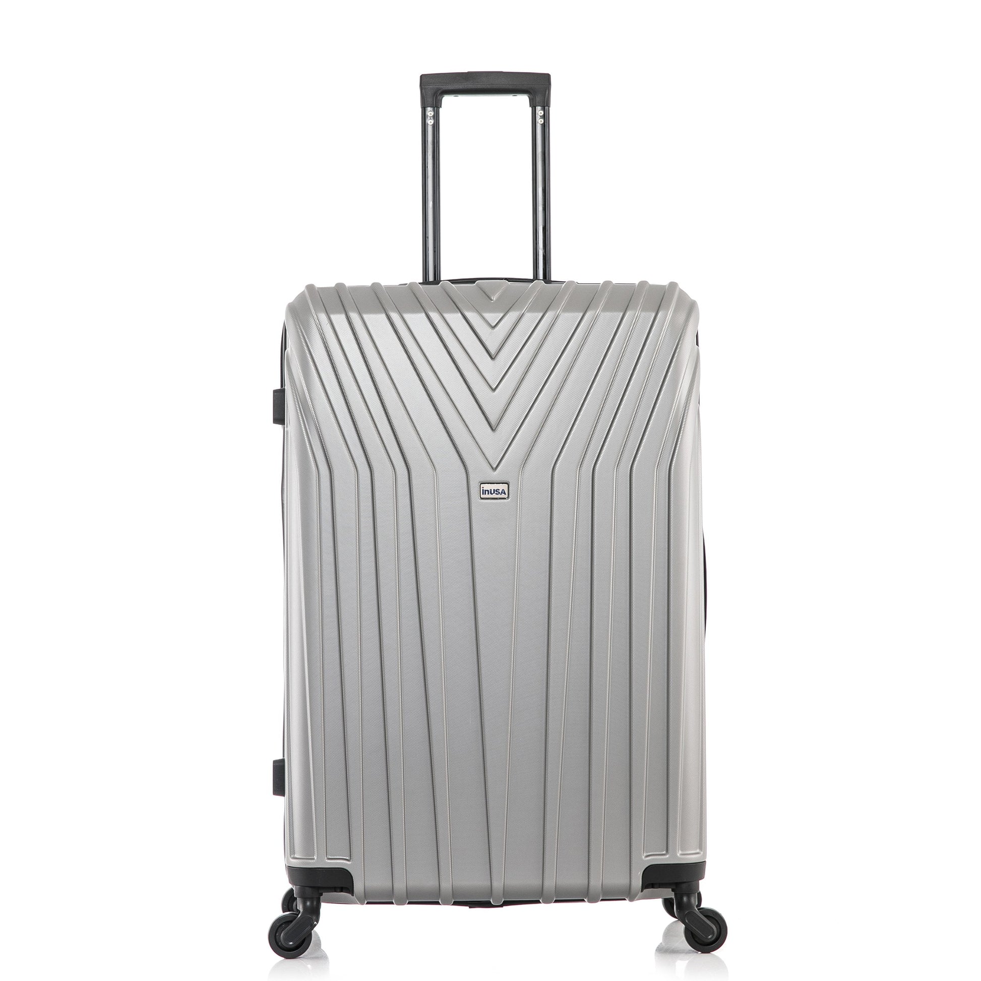 InUSA Vasty 28" Hardside Lightweight Luggage with Spinner Wheels, Handle, and Trolley, Gray