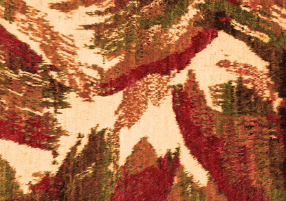 Ahgly Company Indoor Rectangle Abstract Orange Modern Area Rugs, 5' x 7'