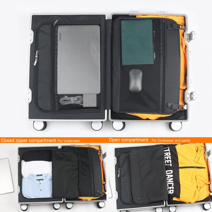 Sindermore 20 inch Aluninum Luggage Carry on Hardside Luggage with TSA Locks Spinner Wheels Zipperless