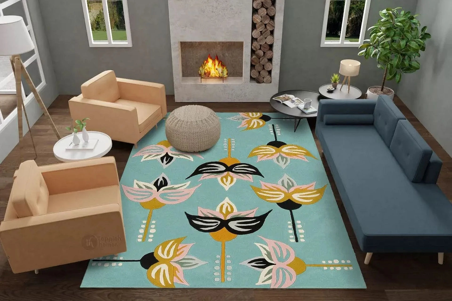 Bed, Living, Kids, room Rug, 5x8, 6x9, 7x10, Hand tufted carpet, Pastel Green area rug