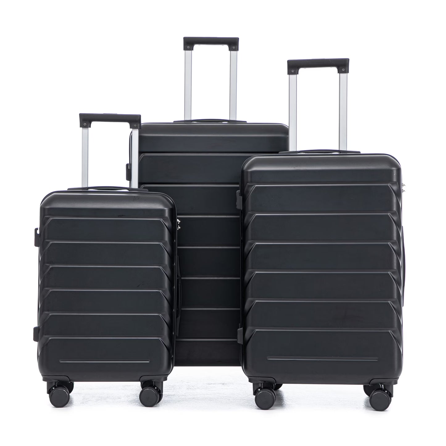 PAPROOS 3 Piece Luggage Set, ABS Carry-on Luggage Set with Spinner Wheels and TSA Lock, Lightweight Hardside Luggage, 20/24/28 Inch Rolling Suitcase Set for Travel Business Trip, Beige