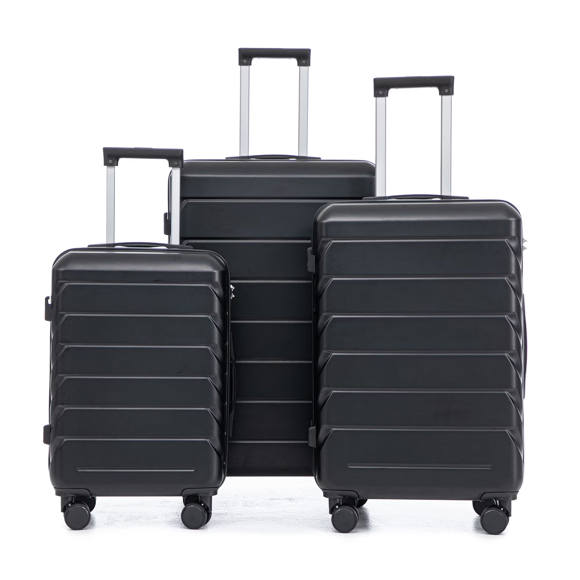 PAPROOS 3 Piece Luggage Set, ABS Carry-on Luggage Set with Spinner Wheels and TSA Lock, Lightweight Hardside Luggage, 20/24/28 Inch Rolling Suitcase Set for Travel Business Trip, Beige