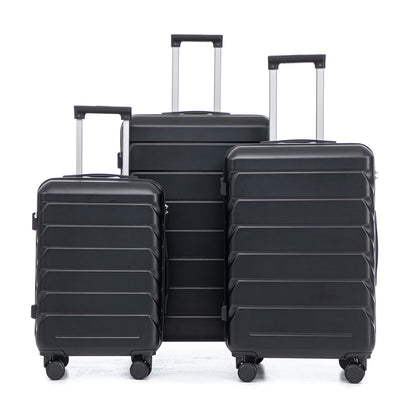 PAPROOS 3 Piece Luggage Set, ABS Carry-on Luggage Set with Spinner Wheels and TSA Lock, Lightweight Hardside Luggage, 20/24/28 Inch Rolling Suitcase Set for Travel Business Trip, Beige