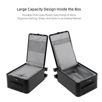 All Aluminum Magnesium Alloy Hardside Carry on Luggage Airline Approved, Zipperless Metal Hardshell Suitcases with Spinner Wheels, Checked Metal Rolling Luggage for Travel, Business