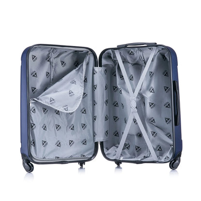 InUSA Pilot 3-Piece Hardside Luggage Sets with Spinner Wheels, Handle, Trolley, (20"/24"/28"), Blue
