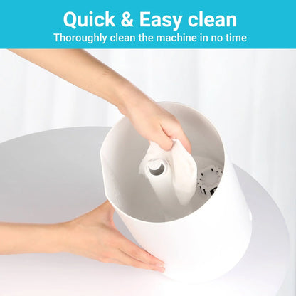 Livatro 4L Top Fill Humidifiers for Bedroom Large Room Nursery, Cool Mist Humidifier With Ultrasonic Quiet, Auto Shut-off and Easy to Clean, Last up to 40 Hours, White