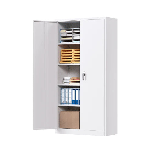 Supeer Black Metal Storage Cabinet, 72" Locking Steel Storage Cabinet with Shelves, Tall Metal Garage Cabinet Lockable Cabinets for Home Office