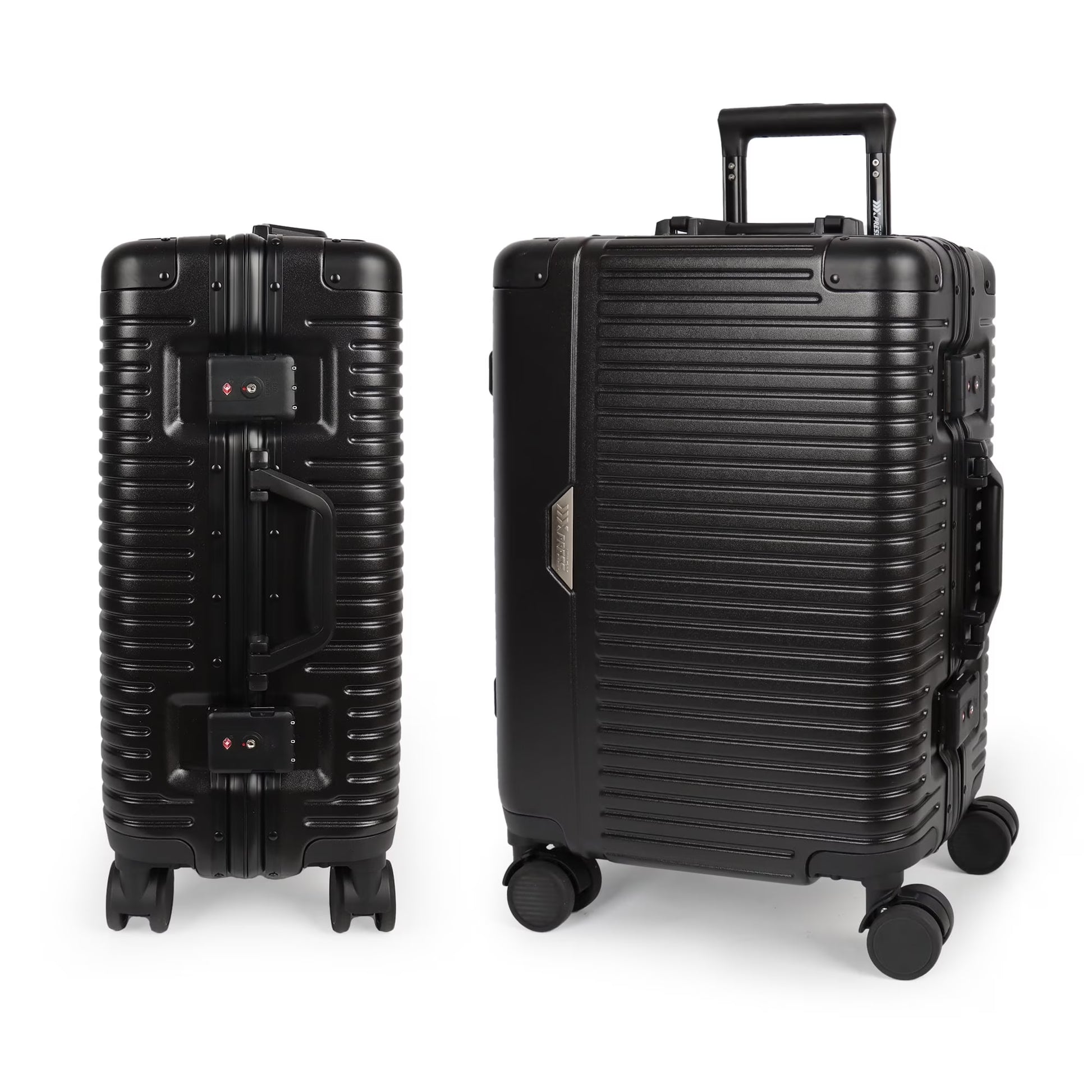 20" Carry On Luggage with Spinner Wheels & TSA Lock,Aluminum Frame Zipperless Hard Shell Suitcase, 22x14x9 Airline Approved, Green,AL1377