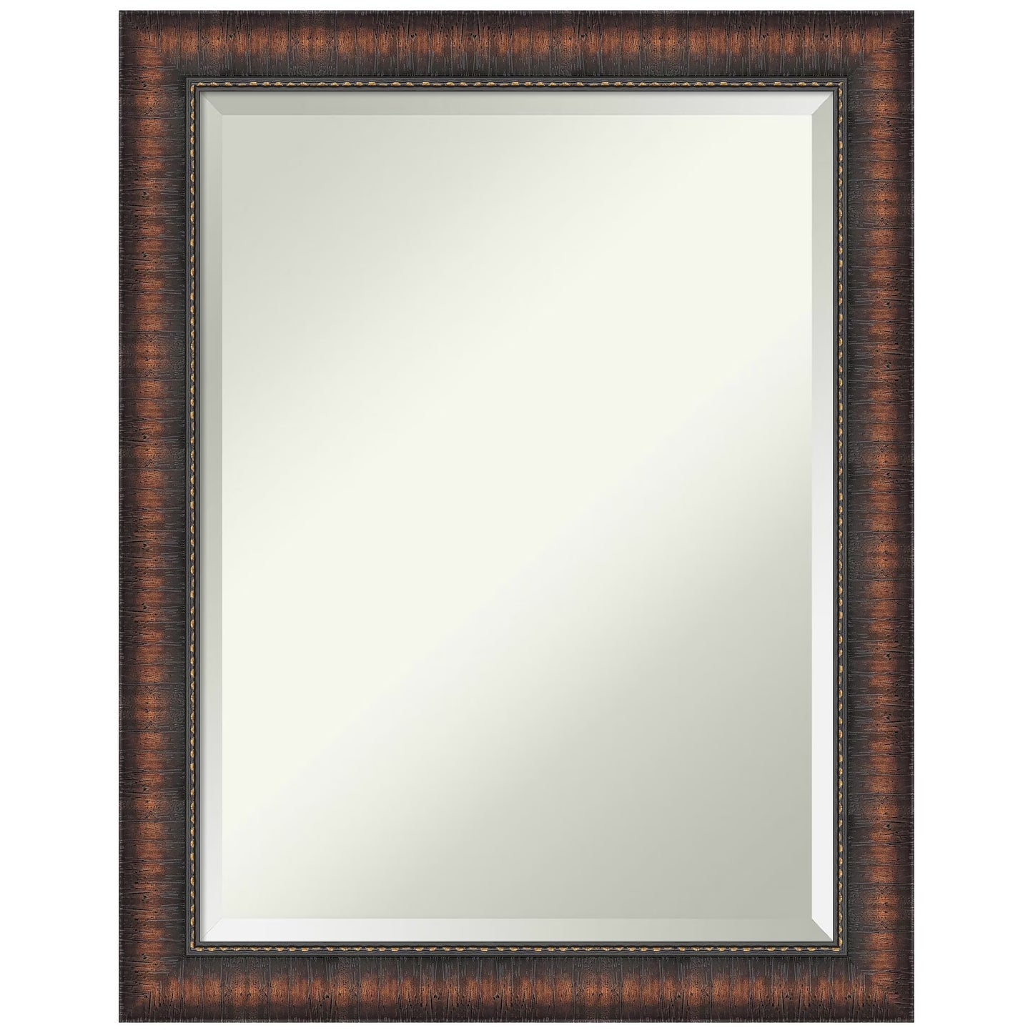 Amanti Art Caleb Brown Beveled Bathroom Wall Mirror