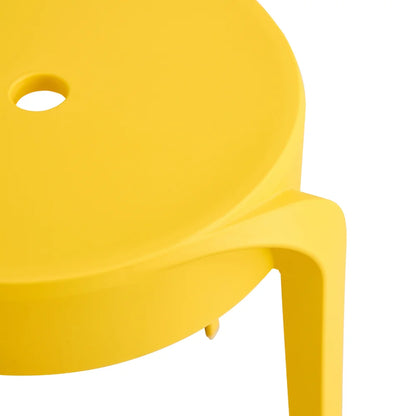 MIFI 6 Pack Stackable Classroom Stools Plastic Stools Nesting Stools Colorful Round Stools Indoor Outdoor Flexible Seating Decorative Stools Chairs for Home Office School Classroom Mustard