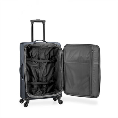 U.S. Traveler Anzio Softside Spinner Expandable Luggage, Gray, 26" Medium Checked