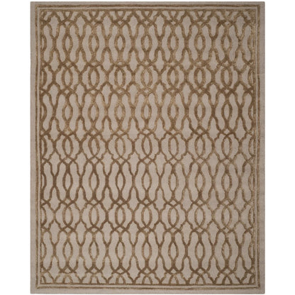 SAFAVIEH Martha Stewart Geometric Overlap Bordered Area Rug, Brown/Bronze, 5' x 8'