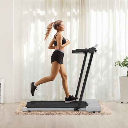 Ambifirner Portable Folding Treadmill, 3.0 HP Foldable Compact Treadmill for Home Office with 300 LBS Capacity For Walking & Running