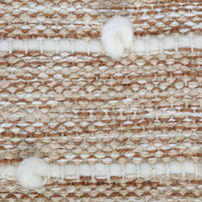 Anji Mountain Handloom Pouf, Woven with Wool