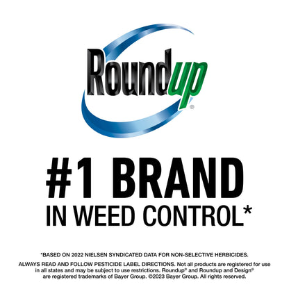 Roundup Weed & Grass Killer Concentrate, Use In Flower Beds and other areas of your yard, 1 gal.