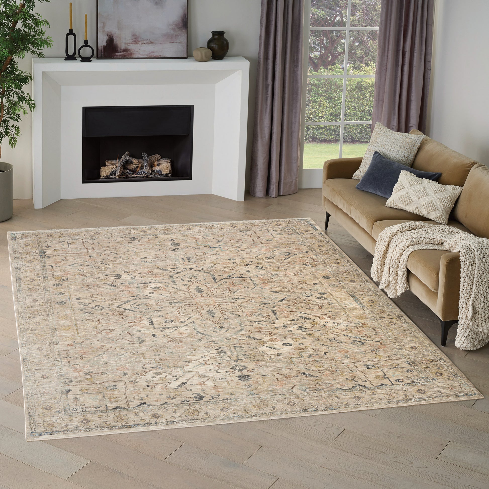 Nourison Antiqua Area Rug, Rose 7’10” x 10’2”