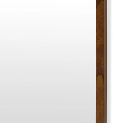 24" x 65" Brown Rectangle Wood Leaner Mirror by Drew Barrymore Flower Home