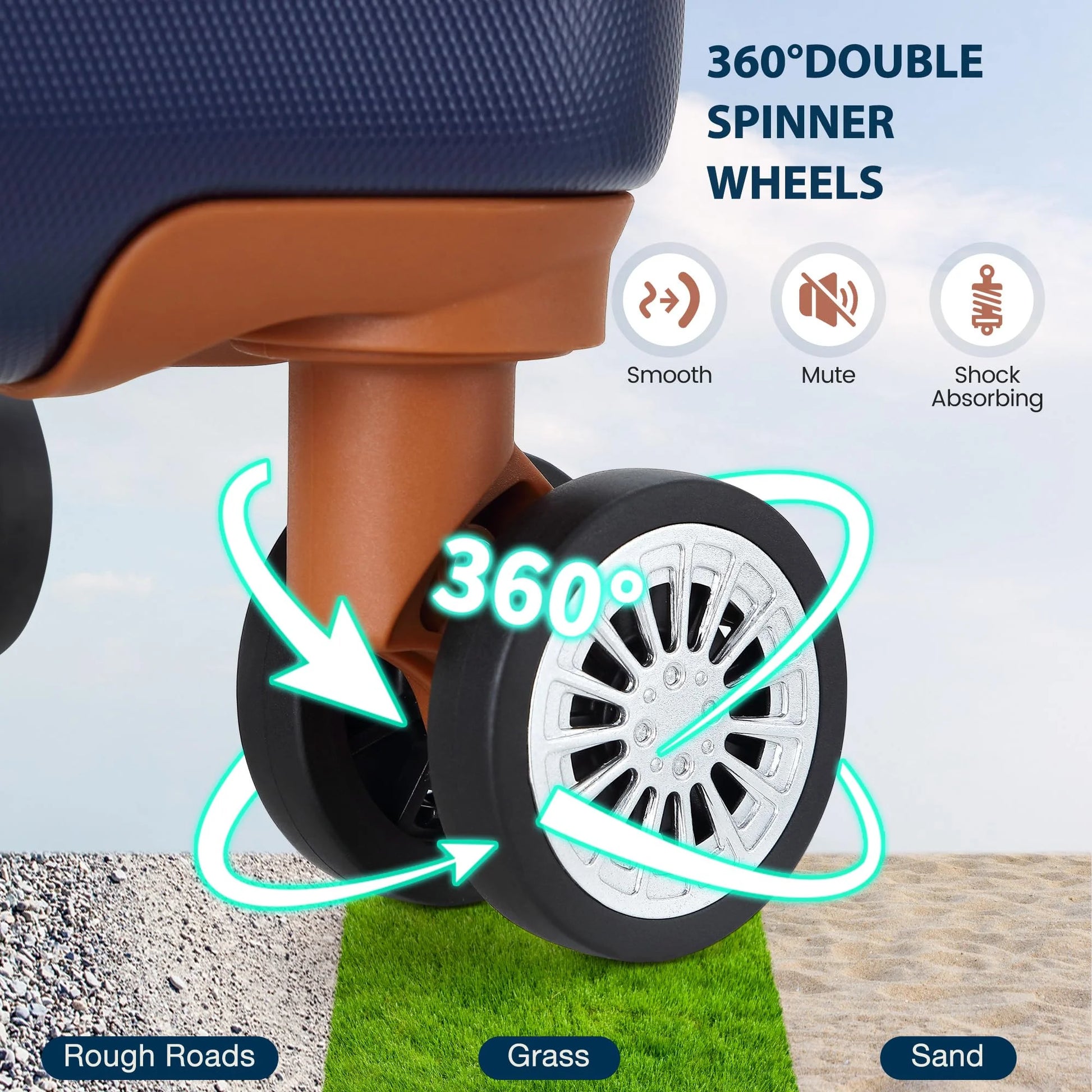 TROPOW Luggage Setss,Suitcases with Wheels,Luggage Expandable Suitcase 3 Piece Sets, Luggage Sets of 3 Piece Suitcase with Spinner Wheels, Hardshell Luggage 3 Piece Sets(20"/24"/28")