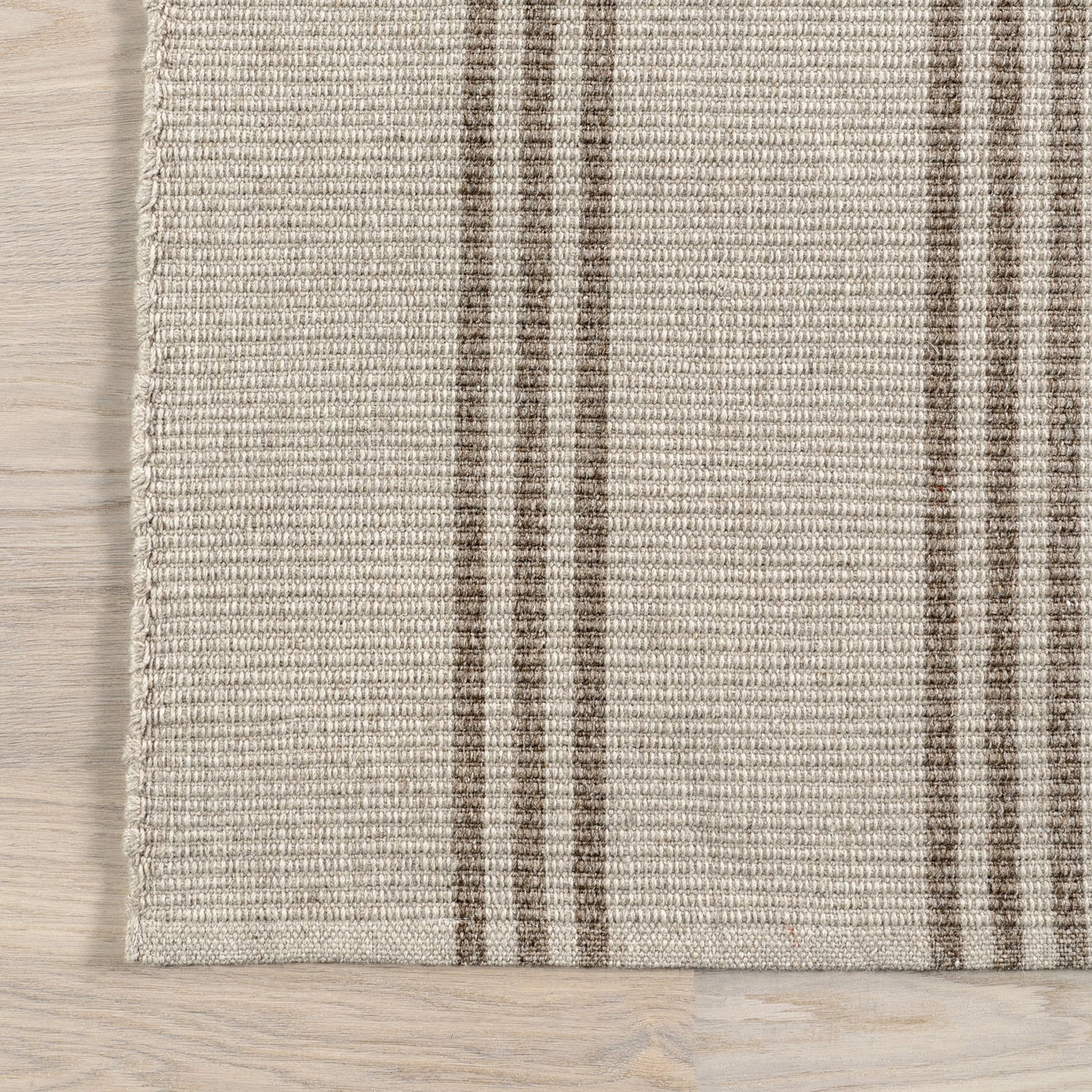Rugs USA Hawthorn Striped Wool Area Rug, 4' x 6', Hawthorn Ivory