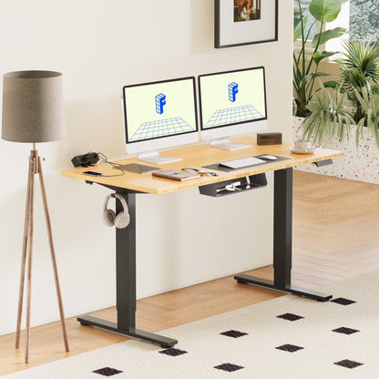 Flexispot 55"x28" Erogonomic Home Office Height Adjustable Standing Desk Bamboo Desktop Computer Desk
