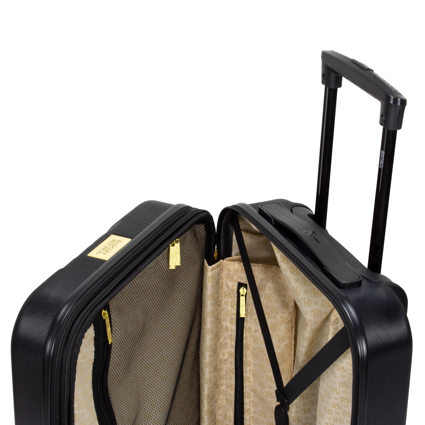 BADGLEY MISCHKA Diamond 3 Piece Expandable Luggage Set (Black)