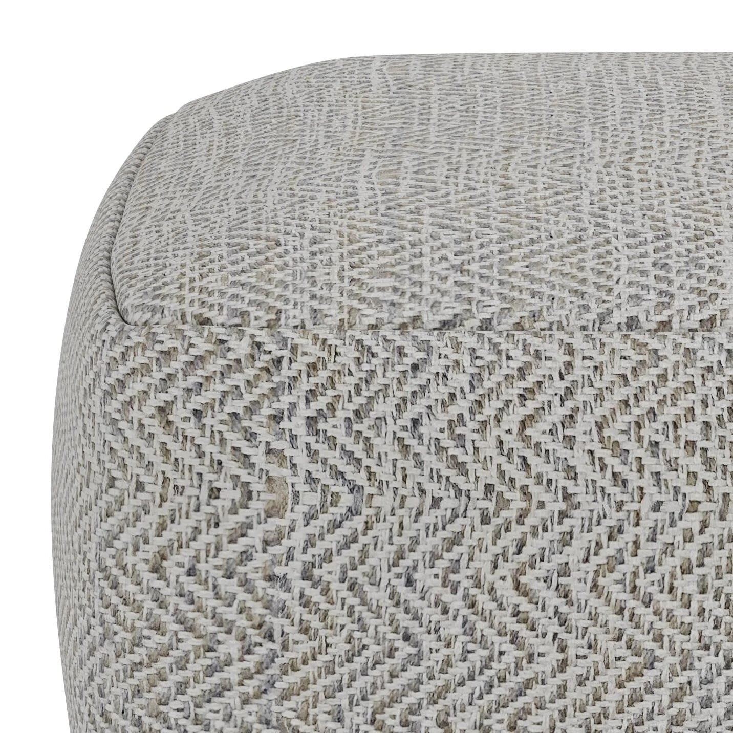 WyndenHall Terri Square Pouf Patterned Grey Melange Casual,Transitional